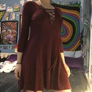 Dress maroon